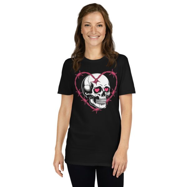 T-Shirt Herzaugen Totenkopf Shirt Pastel Goth