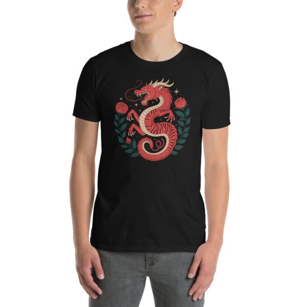 T-Shirt Drachen Rosen Mystik