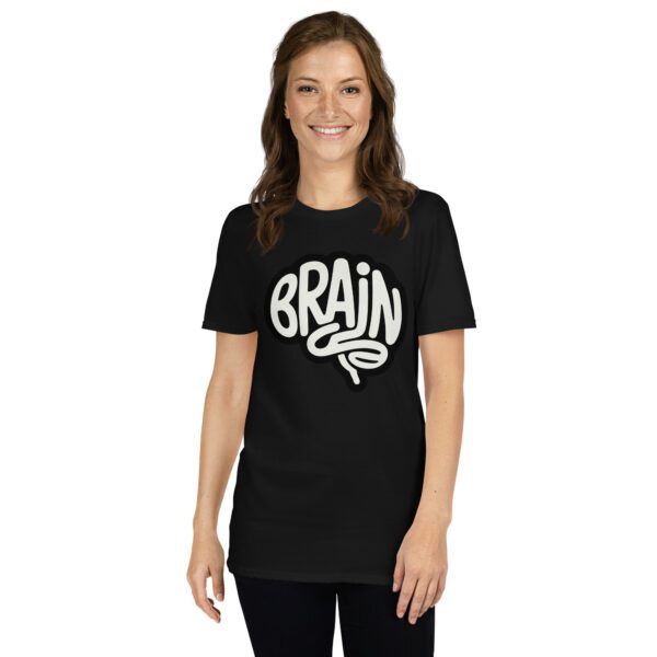 T-Shirt Brain Lettering Smart Statement