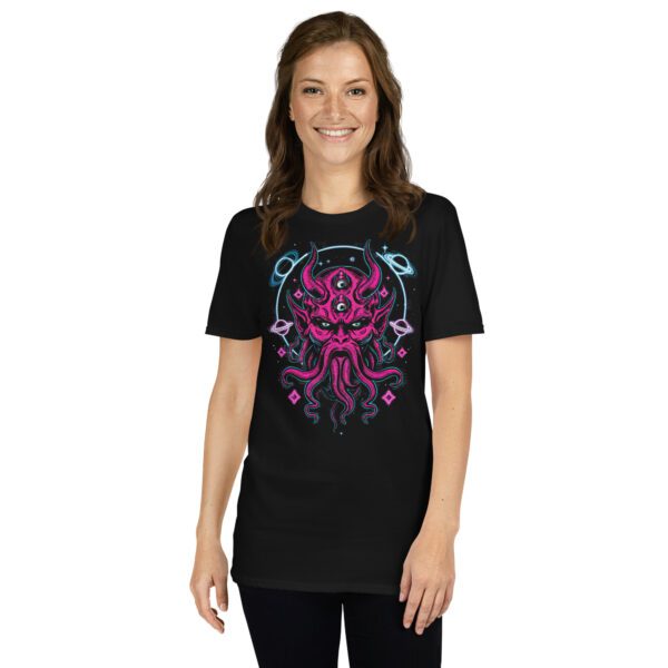 T-Shirt Galaktische Krake Alien Neon Tentakel Design