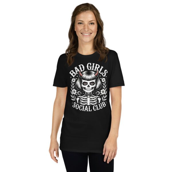 T-Shirt Bad Girls Social Club Gothic Skeleton Women