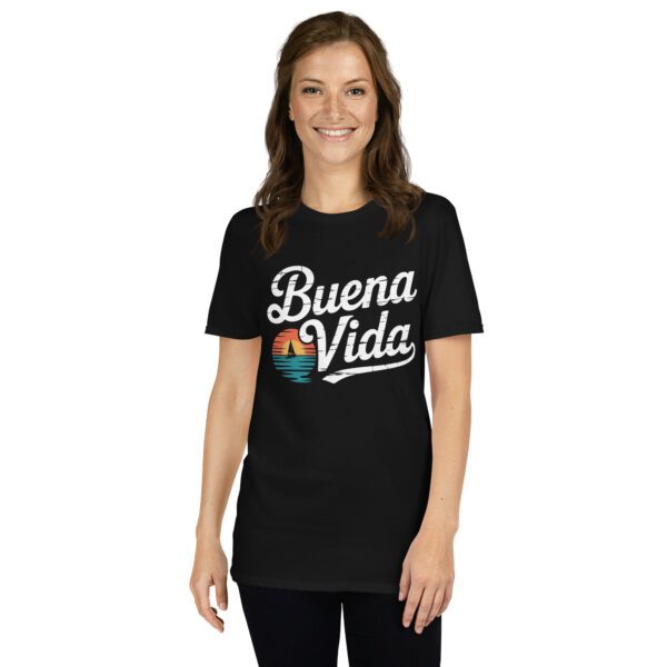 T-Shirt Buena Vida Beach Vibes Retro Sunset Palm