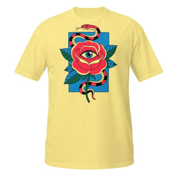 T-Shirt Rose Schlange Auge mystisch symbolisch Design