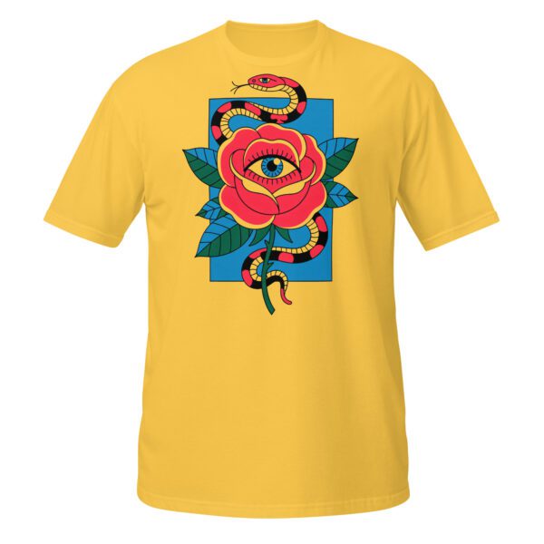 T-Shirt Rose Schlange Auge mystisch symbolisch Design