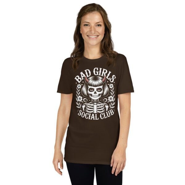 T-Shirt Bad Girls Social Club Gothic Skeleton Women