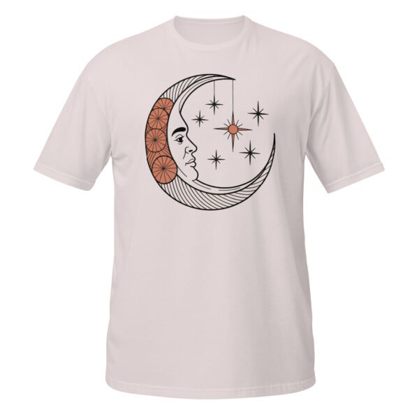 T-Shirt Mandala Mond mit Sternen spirituell verziert