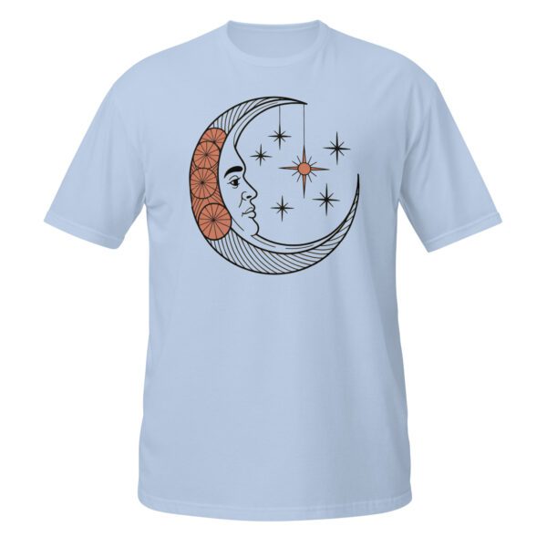 T-Shirt Mandala Mond mit Sternen spirituell verziert