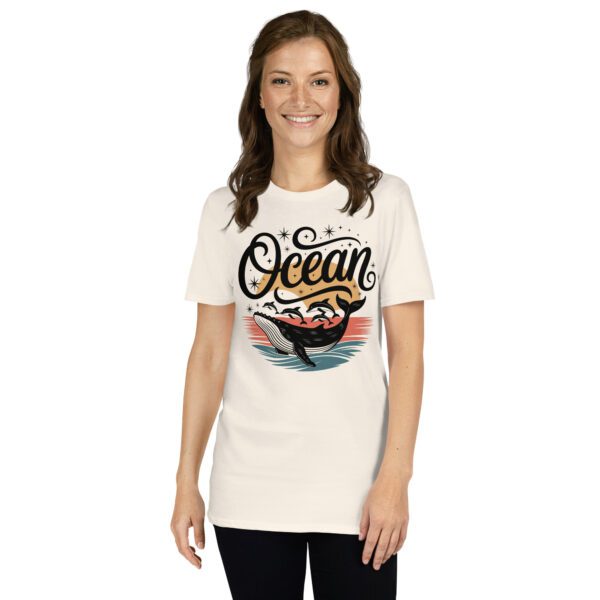 T-Shirt Ocean Buckelwal Vintage Retro Sonnenuntergang