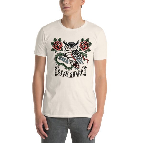 T-Shirt Stay Sharp Eule Schlange Rosen Old School Tattoo