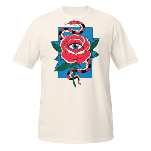T-Shirt Rose Schlange Auge mystisch symbolisch Design