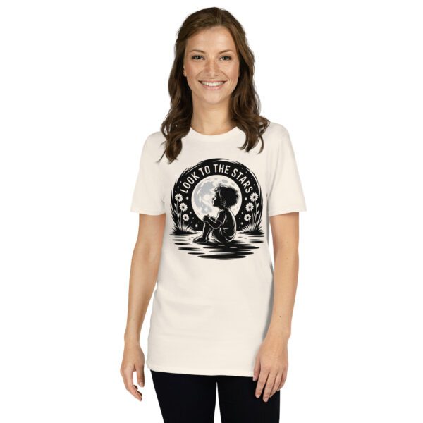 unisex-basic-softstyle-t-shirt-natural-front-68f8c405dc1e7.jpg T-Shirt Look to the Stars Mond Meditation