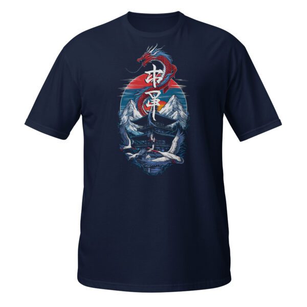 T-Shirt Drache Anker Welle Japan Meer Mystik