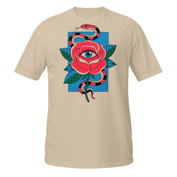 T-Shirt Rose Schlange Auge mystisch symbolisch Design