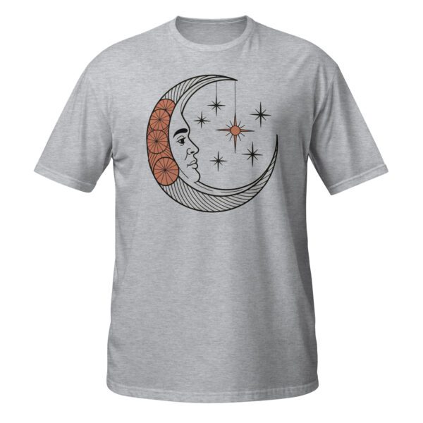T-Shirt Mandala Mond mit Sternen spirituell verziert