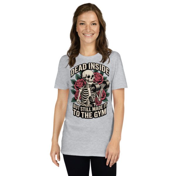 T-Shirt Dead Inside Gym Skelett Rosen Motivation