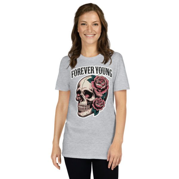 T-Shirt Forever Young Totenkopf Rosen Gothic Style