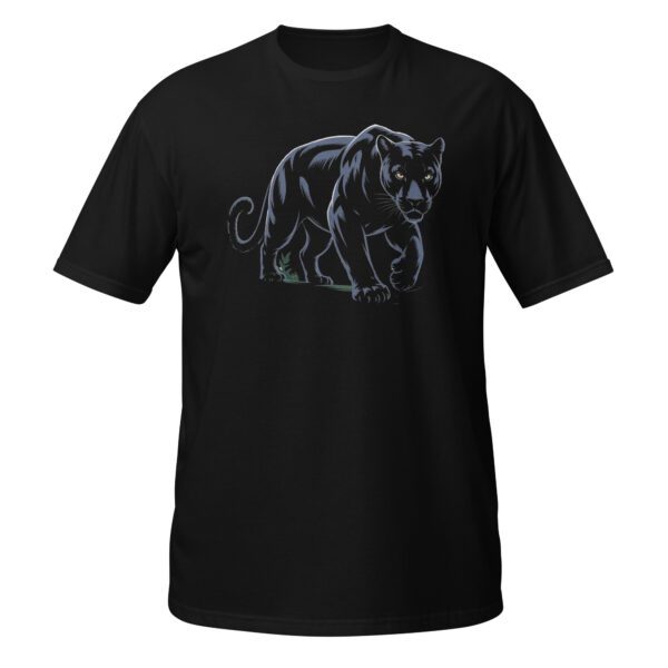 Schwarzes T-Shirt mit Panther-Design