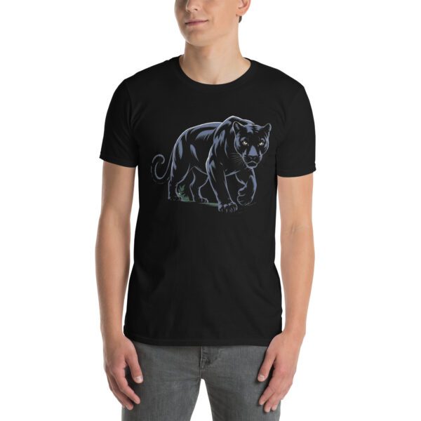 Schwarzes T-Shirt mit Panther-Design