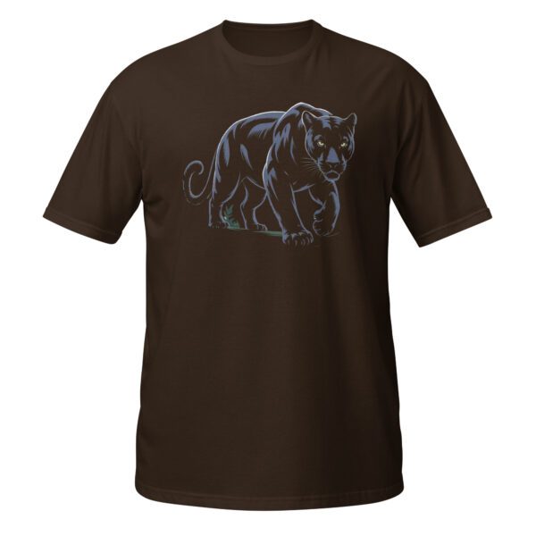 Braunes T-Shirt mit schwarzem Panther-Design