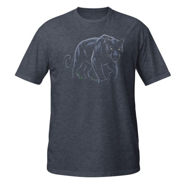 Dunkelgraues T-Shirt mit schwarzem Pantherdruck