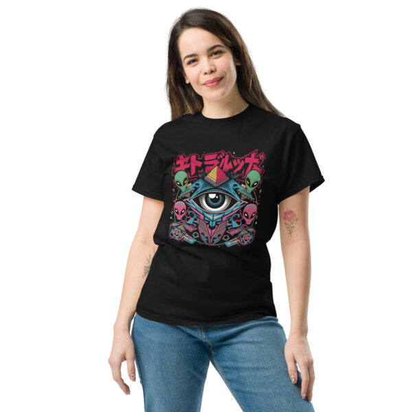 T-Shirt Alien Pyramid Eye – Shirt „UFO Vision“