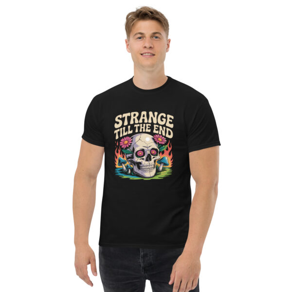T-Shirt STRANGE TILL THE END – Psychedelic Skull & Shrooms