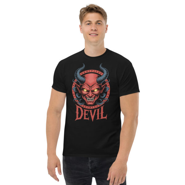 T-Shirt DEVIL Inferno – Horned Head, Occult Circle