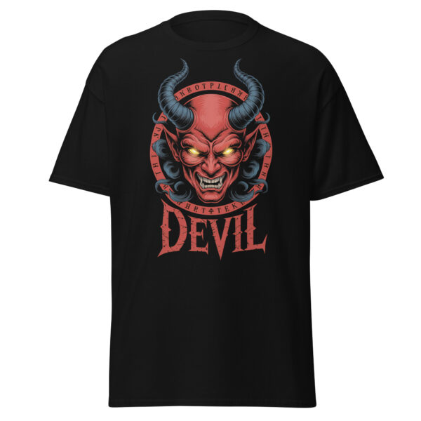 T-Shirt DEVIL Inferno – Horned Head, Occult Circle