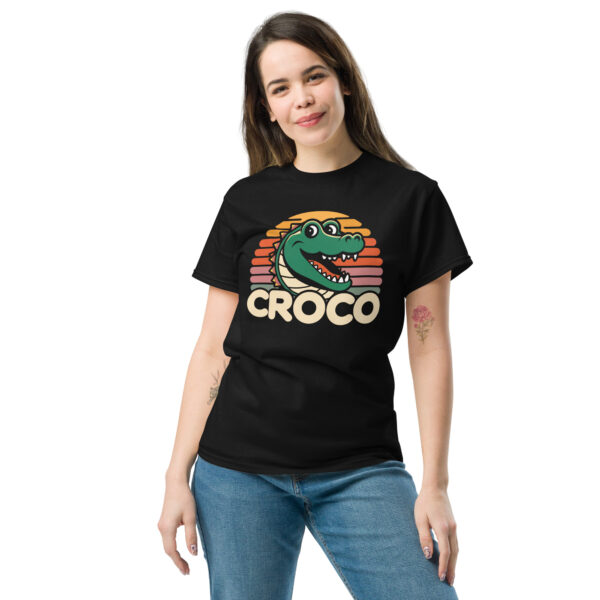 T-Shirt CROCO Sunset – Retro Gator Smile