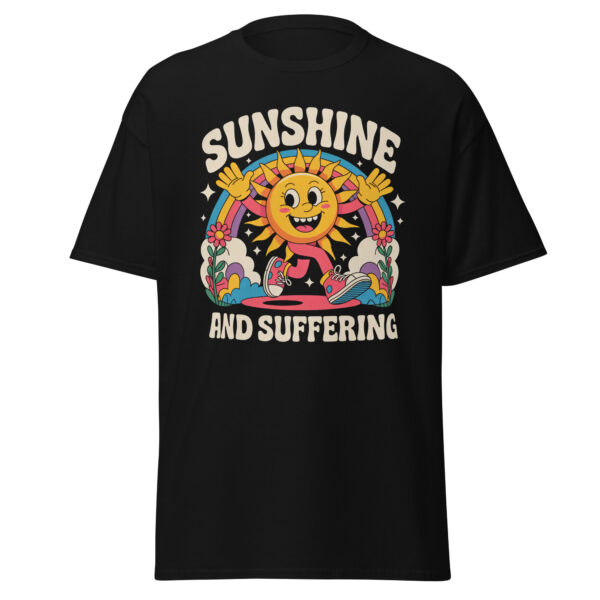T-Shirt Sunshine and Suffering – Retro Sun