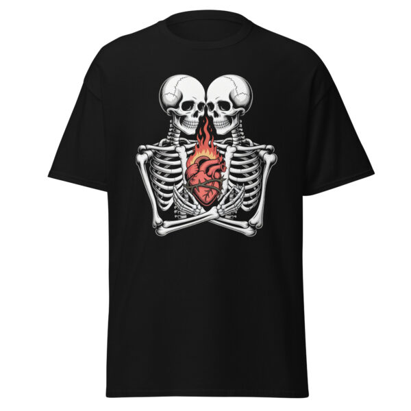 T-Shirt Flaming Heart Skeletons – Skelett, Herz