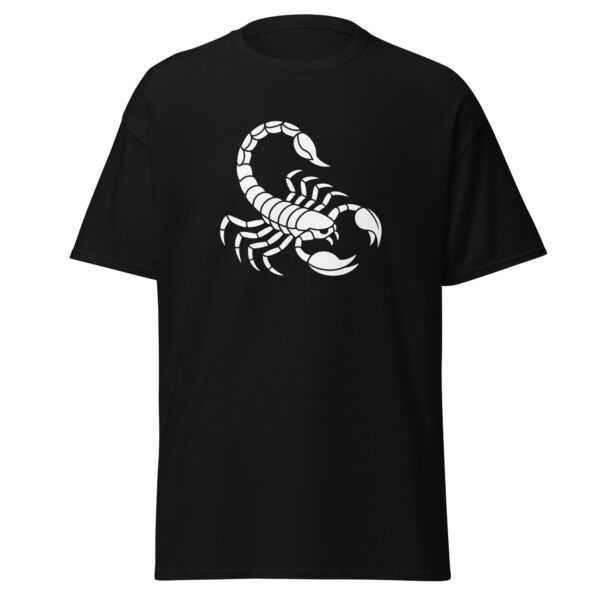 T-Shirt Skorpion Linienkunst Stärke Minimalismus