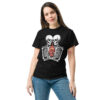T-Shirt Brennendes Herz Skelett Leidenschaft Anatomie