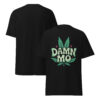 T-Shirt Cannabis DAMN MO – Leaf Bubble Font