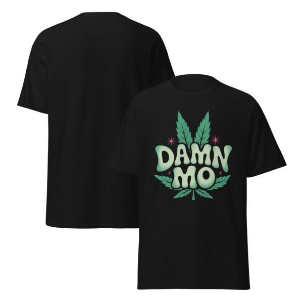 T-Shirt Cannabis DAMN MO – Leaf Bubble Font