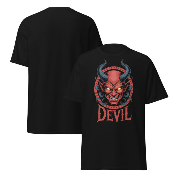 T-Shirt DEVIL Inferno – Horned Head, Occult Circle