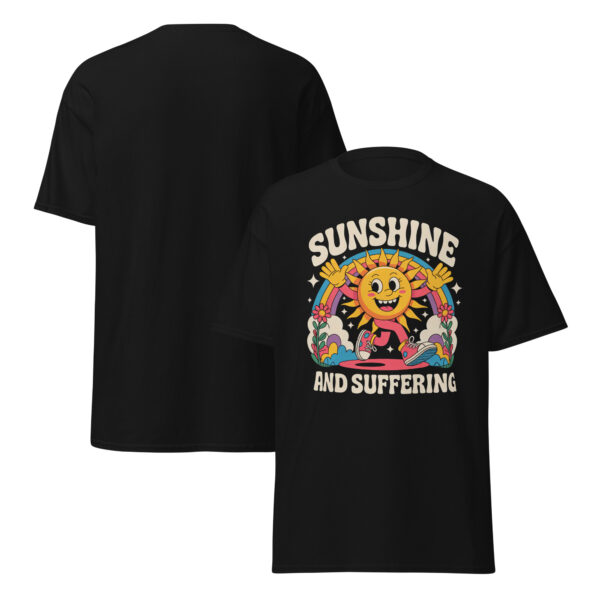 T-Shirt Sunshine and Suffering – Retro Sun