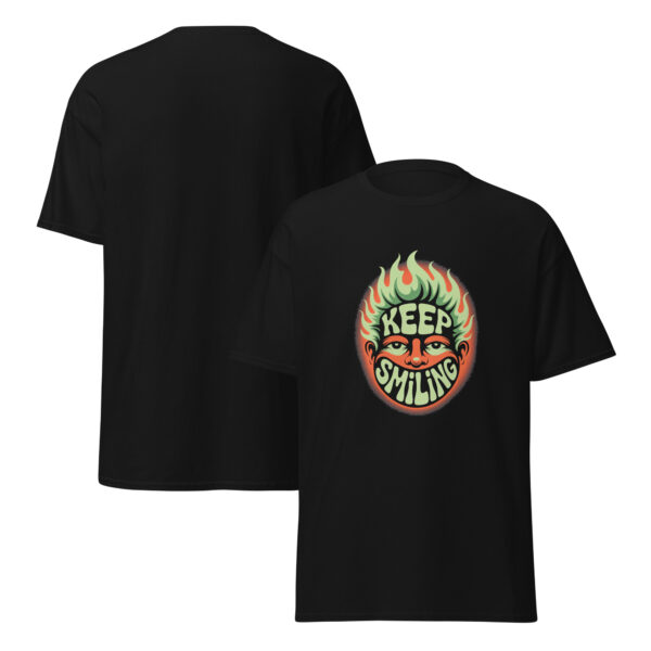 T-Shirt Keep Smiling Flame – Smiling, Retro