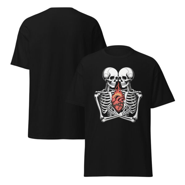 T-Shirt Flaming Heart Skeletons – Skelett, Herz