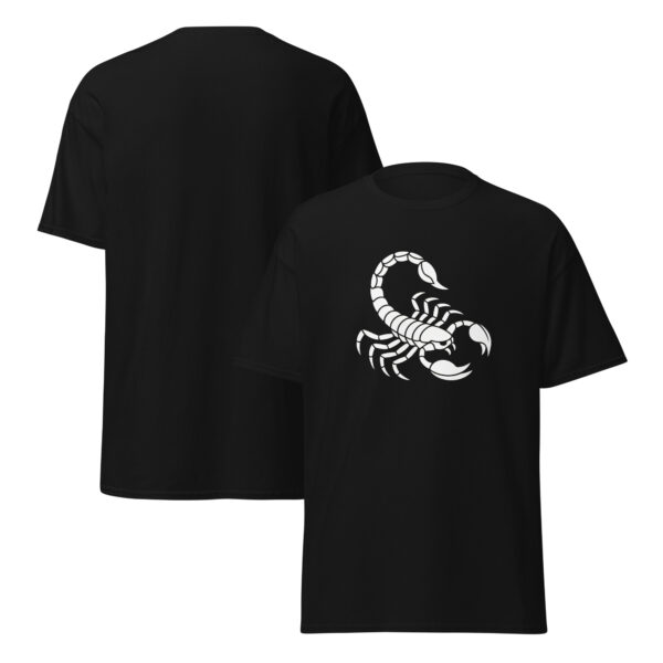 T-Shirt Skorpion Linienkunst Stärke Minimalismus