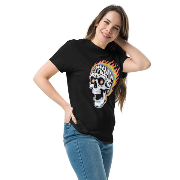 T-Shirt Psychedelic Obey Skull – Schädel, Flammen