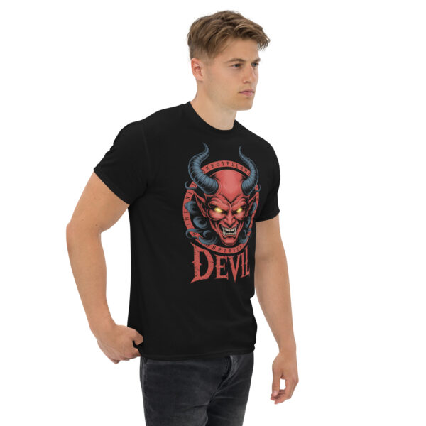 T-Shirt DEVIL Inferno – Horned Head, Occult Circle