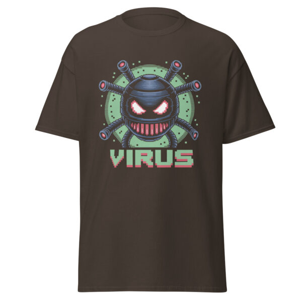 T-Shirt Pixel Virus Overlord – Retro Malware Bot