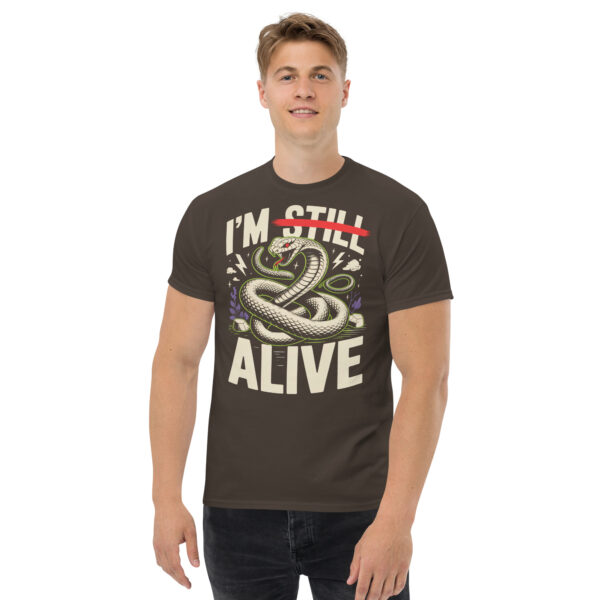 T-Shirt I’M STILL ALIVE Snake – Schlange Statement