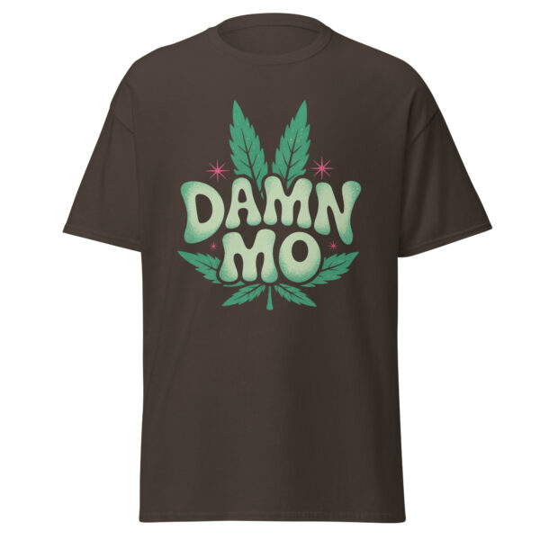 T-Shirt Cannabis DAMN MO – Leaf Bubble Font
