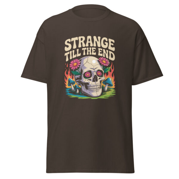 T-Shirt STRANGE TILL THE END – Psychedelic Skull & Shrooms