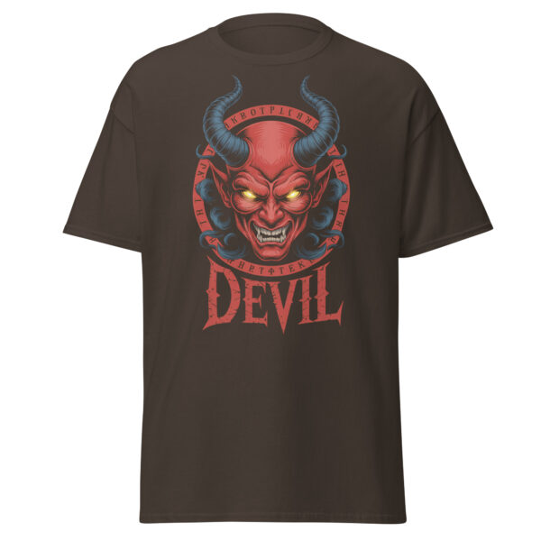 T-Shirt DEVIL Inferno – Horned Head, Occult Circle