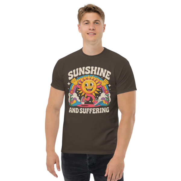 T-Shirt Sunshine and Suffering – Retro Sun