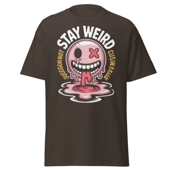 T-Shirt Stay Weird Meltdown – Juggernaut Smiley