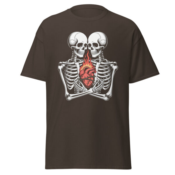 T-Shirt Flaming Heart Skeletons – Skelett, Herz